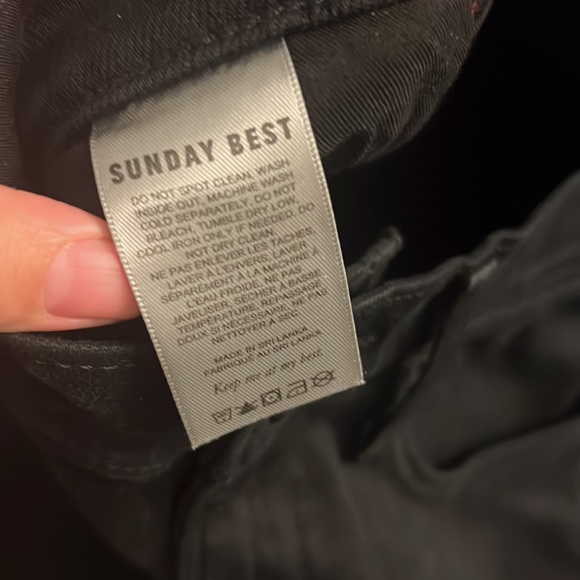 LAST WEEK BEFORE BEING DONATED —Sunday Best black slim jeans - Picture 3 of 3